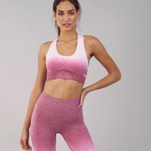 Gymshark Ombré Seamless Bra in Chalk Pink/Beet